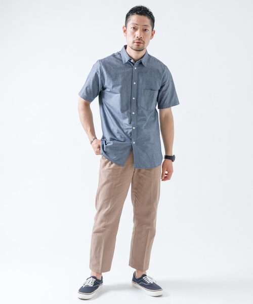 URBAN RESEARCH ROSSO MEN(アーバンリサーチロッソメン)の「『XLサイズあり』『抗菌/防臭』ハイパフォーマンスオックス半袖シャツ(シャツ/ブラウス・メンズ・ホワイト/ライトブルー/ブラック/グレー/グレー系その他/ネイビー/ストライプ・SMALL/MEDIUM/LARGE/X-LARGE)」の19枚目の写真