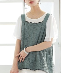 osharewalker | 『2way透かし編みニットキャミソール』(ベスト)