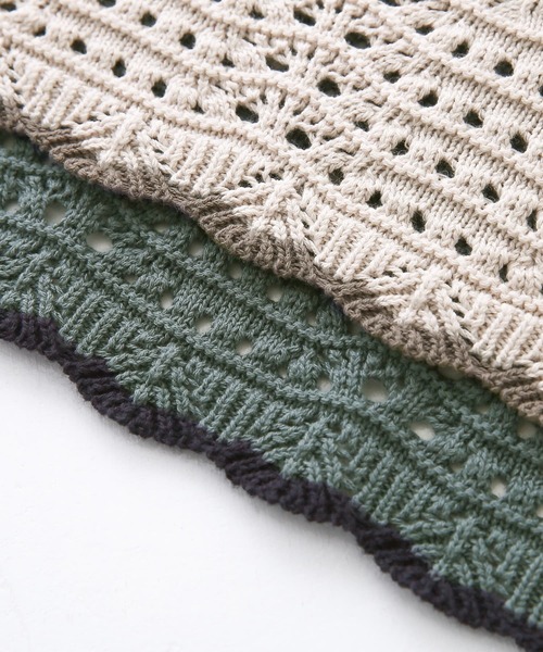 osharewalker（オシャレウォーカー）の「【廃盤】『2way透かし編みニットキャミソール』（ベスト・レディース・ベージュ/グリーン・1/2）」の19枚目の写真