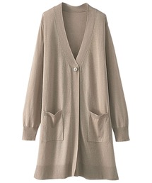 ヒンヤリ冷感洗えるロング丈カーディガン