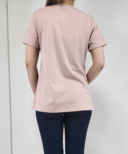 OUTDOOR PRODUCTS（アウトドアプロダクツ）の「UV鹿の子メッシュロゴプリントTシャツ（Tシャツ/カットソー・レディース・ピンク/ラベンダー/ブラック/ミント/オフホワイト・LL/M/3L/L）」の17枚目の写真