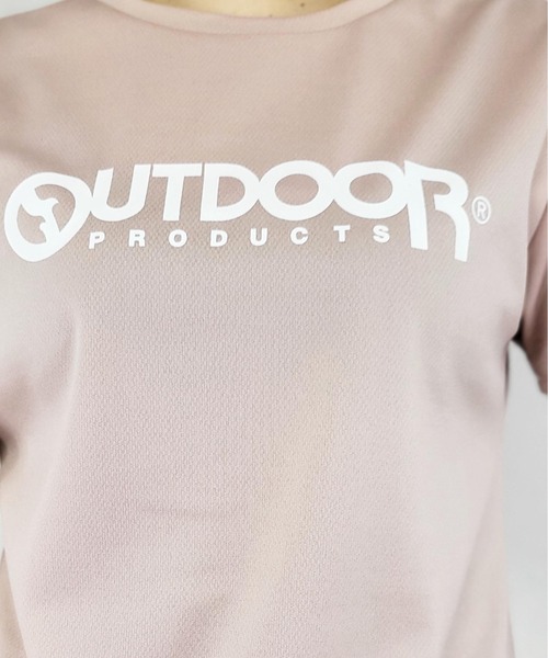 OUTDOOR PRODUCTS（アウトドアプロダクツ）の「UV鹿の子メッシュロゴプリントTシャツ（Tシャツ/カットソー・レディース・ピンク/ラベンダー/ブラック/ミント/オフホワイト・LL/M/3L/L）」の21枚目の写真
