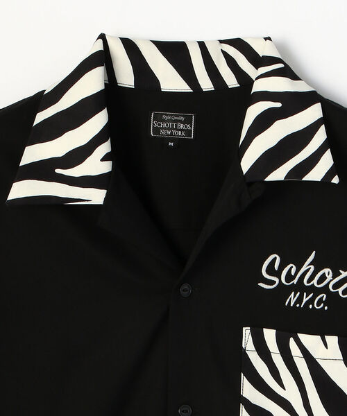 schott（ショット）の「Schott/ショット/ANIMAL PRINT COMBI SHIRT
