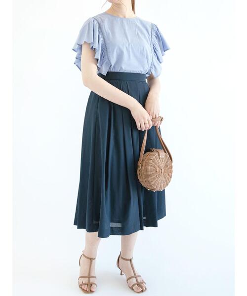 Te chichi(テチチ)の「ハシゴレースラッフルスリーブブラウス(シャツ/ブラウス・レディース・オフホワイト/ブルー/グリーン・フリ-)」の15枚目の写真