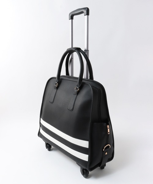 Cepica(セピカ)の「4輪両サイドポッケ付きボーダーキャリーバッグ(スーツケース/キャリーバッグ・レディース・ブラック・ONE SIZE)」の16枚目の写真