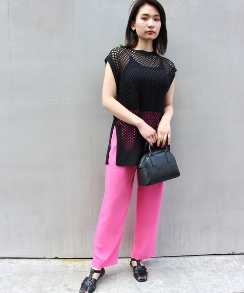 MLI'A(エムリア)の「BIGメッシュベスト(ベスト・レディース・ブラック/ブラウン/ナチュラル・M)」の4枚目の写真