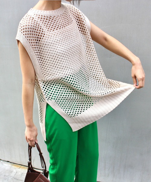 MLI'A(エムリア)の「BIGメッシュベスト(ベスト・レディース・ブラック/ブラウン/ナチュラル・M)」の15枚目の写真