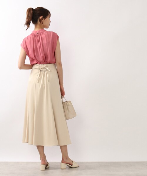 DRESKIP（ドレスキップ）の「◆後ろレ－スアップマーメイドスカート（スカート・レディース・ナチュラル/ネイビー/サックスブルー・04/02/03）」の16枚目の写真