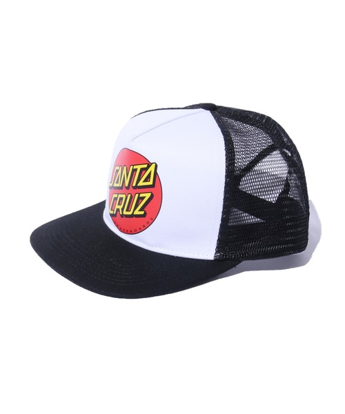 SANTA CRUZ（サンタクルーズ）の「SANTACRUZ/サンタクルーズ Classic Dot Mesh Trucker High Profile Hat メッシュキャップ（キャップ・メンズ・ホワイト×ブラック/ブラック×ブラック・FREE）」の10枚目の写真