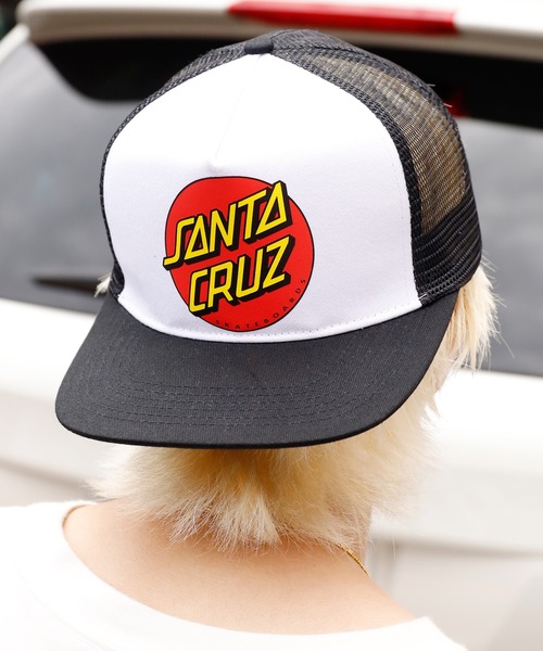 SANTA CRUZ（サンタクルーズ）の「SANTACRUZ/サンタクルーズ Classic Dot Mesh Trucker High Profile Hat メッシュキャップ（キャップ・メンズ・ホワイト×ブラック/ブラック×ブラック・FREE）」の13枚目の写真