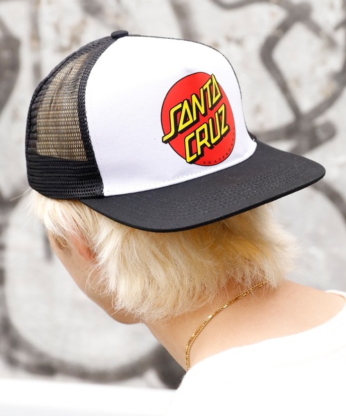 SANTA CRUZ（サンタクルーズ）の「SANTACRUZ/サンタクルーズ Classic Dot Mesh Trucker High Profile Hat メッシュキャップ（キャップ・メンズ・ホワイト×ブラック/ブラック×ブラック・FREE）」の14枚目の写真