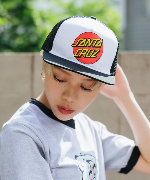 SANTA CRUZ（サンタクルーズ）の「SANTACRUZ/サンタクルーズ Classic Dot Mesh Trucker High Profile Hat メッシュキャップ（キャップ・メンズ・ホワイト×ブラック/ブラック×ブラック・FREE）」の17枚目の写真