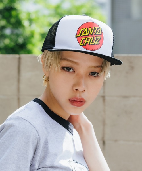 SANTA CRUZ（サンタクルーズ）の「SANTACRUZ/サンタクルーズ Classic Dot Mesh Trucker High Profile Hat メッシュキャップ（キャップ・メンズ・ホワイト×ブラック/ブラック×ブラック・FREE）」の18枚目の写真