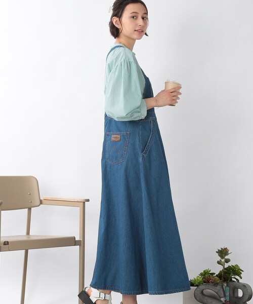 DRESKIP（ドレスキップ）の「◆【wrangler(ラングラー)別注】 サロペットスカート（サロペット/オーバーオール・レディース・ネイビー/オリーブ/ブラック・03/02）」の21枚目の写真