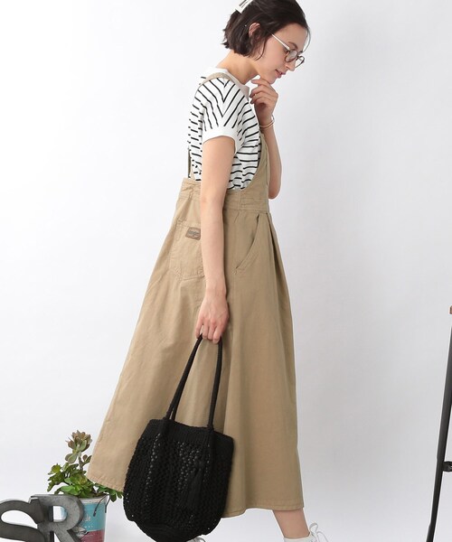 DRESKIP（ドレスキップ）の「◆【wrangler(ラングラー)別注】 サロペットスカート（サロペット/オーバーオール・レディース・ネイビー/オリーブ/ブラック・03/02）」の12枚目の写真