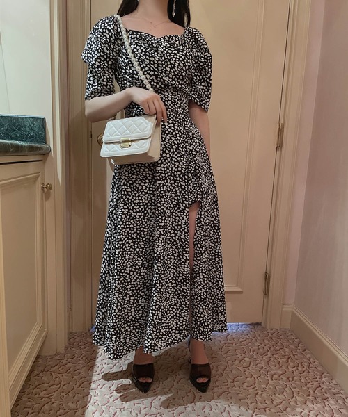 ANDGEEBEE（アンジービー）の「レオパードカシュクールトップス（その他トップス・レディース・ブラック/アイボリー・MEDIUM）」の12枚目の写真