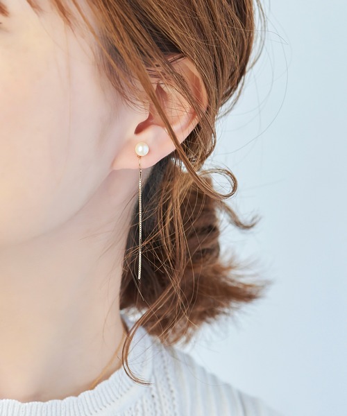 Phoebe(フィービィー)の「2wayベーシックパールエレガントイヤリング(イヤリング・レディース・ピンクゴールド/イエローゴールド/ゴールド系1・FREE)」の11枚目の写真