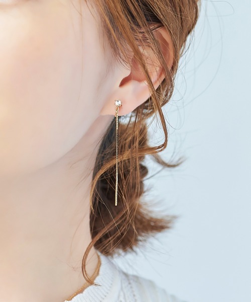 Phoebe(フィービィー)の「2wayベーシックパールエレガントイヤリング(イヤリング・レディース・ピンクゴールド/イエローゴールド/ゴールド系1・FREE)」の12枚目の写真