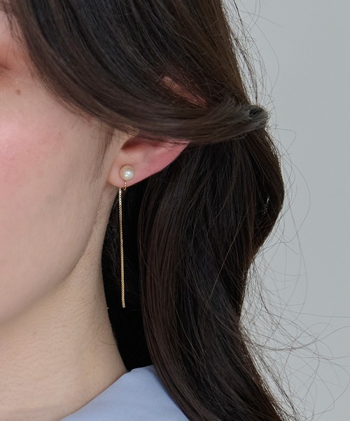 Phoebe(フィービィー)の「2wayベーシックパールエレガントイヤリング(イヤリング・レディース・ピンクゴールド/イエローゴールド/ゴールド系1・FREE)」の14枚目の写真