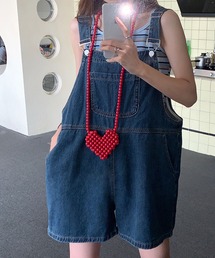 meJane | ワイドデニムショートオーバーオール(サロペット/オーバーオール)