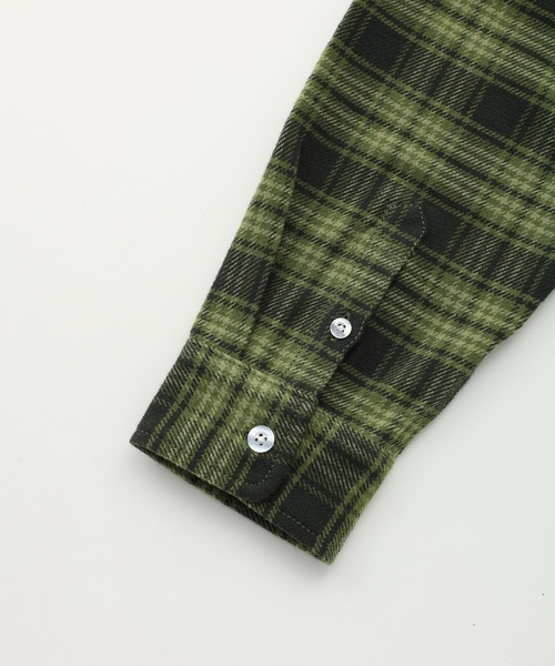 X-girl（エックスガール）の「HEAVYWEIGHT FLANNEL HOODED SHIRT（シャツ/ブラウス・レディース・ブラック/オリーブ/レッド・S/M）」の17枚目の写真