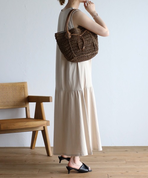 GUSCIO（グッシオ）の「【グッシオベーシック】かごバッグ　リボン（かごバッグ・レディース・ブラック/ブラウン/グレー・FREE）」の8枚目の写真