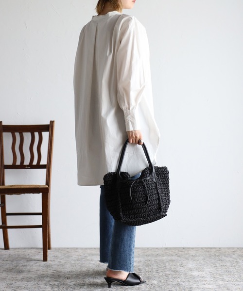 GUSCIO（グッシオ）の「【グッシオベーシック】かごバッグ　リボン（かごバッグ・レディース・ブラック/ブラウン/グレー・FREE）」の21枚目の写真