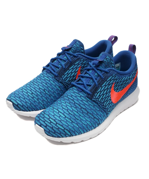NIKE SPORTSWEAR（ナイキスポーツウェアー）の「メンズ ナイキ ローシ フライニット NIKE ROSHE NM FLYKNIT 677243（スニーカー・メンズ・ブラック/レッド/ブルー・26.5cm/27.5cm/28cm/27cm/28.5cm）」の3枚目の写真