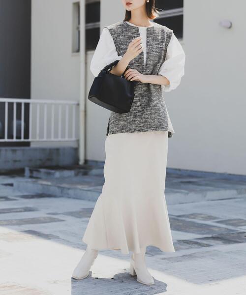 ストレッチハイウエストマーメイドスカート