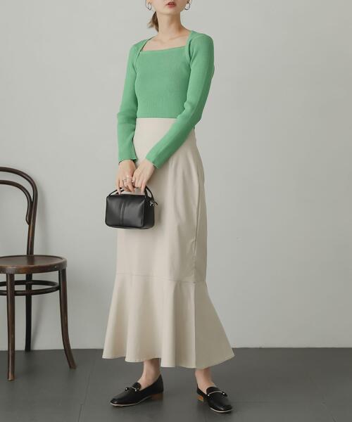 SENSE OF PLACE by URBAN RESEARCH(センスオブプレイスバイアーバンリサーチ)の「ストレッチハイウエストマーメイドスカート(スカート・レディース・ブラック/ブルー/ブラウン/アイボリー/マスタード/グリーン・MEDIUM/TALL/X-SMALL/LARGE/SMALL)」の19枚目の写真