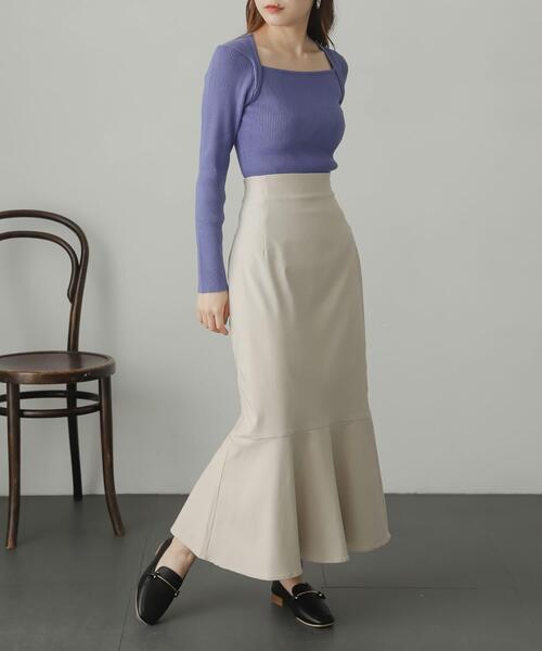 SENSE OF PLACE by URBAN RESEARCH(センスオブプレイスバイアーバンリサーチ)の「ストレッチハイウエストマーメイドスカート(スカート・レディース・ブラック/ブルー/ブラウン/アイボリー/マスタード/グリーン・MEDIUM/TALL/X-SMALL/LARGE/SMALL)」の20枚目の写真