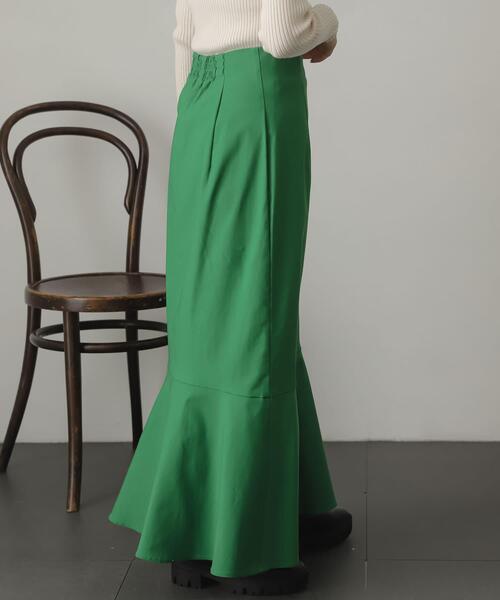 SENSE OF PLACE by URBAN RESEARCH(センスオブプレイスバイアーバンリサーチ)の「ストレッチハイウエストマーメイドスカート(スカート・レディース・ブラック/ブルー/ブラウン/アイボリー/マスタード/グリーン・MEDIUM/TALL/X-SMALL/LARGE/SMALL)」の8枚目の写真
