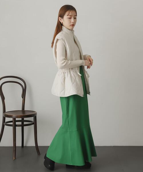 SENSE OF PLACE by URBAN RESEARCH(センスオブプレイスバイアーバンリサーチ)の「ストレッチハイウエストマーメイドスカート(スカート・レディース・ブラック/ブルー/ブラウン/アイボリー/マスタード/グリーン・MEDIUM/TALL/X-SMALL/LARGE/SMALL)」の9枚目の写真