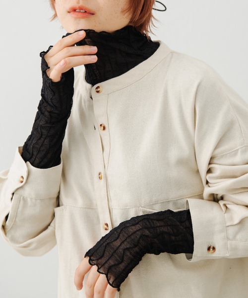 MERLOT（メルロー）の「なみなみシアートップス（Tシャツ/カットソー・レディース・ブラック/マスタード/ナチュラル・FREE）」の2枚目の写真
