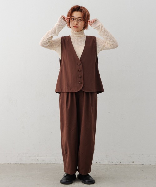 MERLOT（メルロー）の「なみなみシアートップス（Tシャツ/カットソー・レディース・ブラック/マスタード/ナチュラル・FREE）」の10枚目の写真