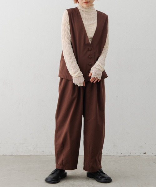 MERLOT（メルロー）の「なみなみシアートップス（Tシャツ/カットソー・レディース・ブラック/マスタード/ナチュラル・FREE）」の11枚目の写真