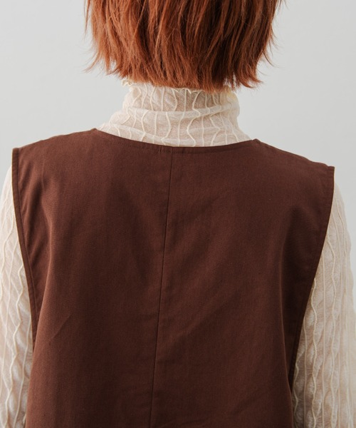 MERLOT（メルロー）の「なみなみシアートップス（Tシャツ/カットソー・レディース・ブラック/マスタード/ナチュラル・FREE）」の8枚目の写真