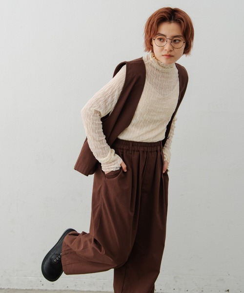 MERLOT（メルロー）の「なみなみシアートップス（Tシャツ/カットソー・レディース・ブラック/マスタード/ナチュラル・FREE）」の9枚目の写真