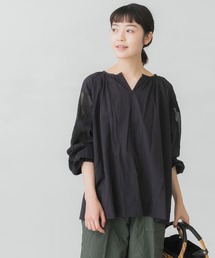 かぐれ | メッシュ刺繍スリーブブラウス(シャツ/ブラウス)