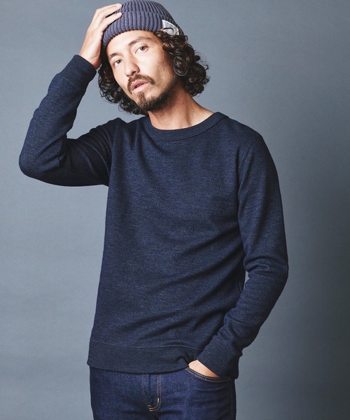 Magine(マージン)の「WOOL TWEED KNITSAW C/N L/S:ウールツイード ニットソー ロングスリーブ 22AW(Tシャツ/カットソー・メンズ・チャコールグレー/ネイビー/オリーブ・44/46/48)」の3枚目の写真