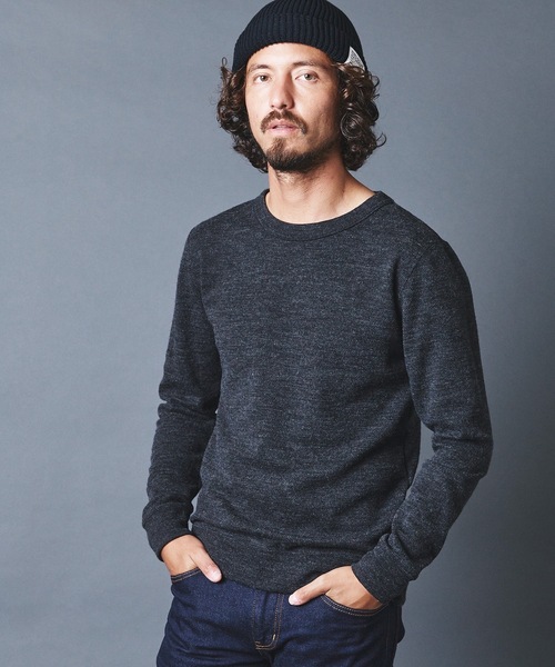 Magine(マージン)の「WOOL TWEED KNITSAW C/N L/S:ウールツイード ニットソー ロングスリーブ 22AW(Tシャツ/カットソー・メンズ・チャコールグレー/ネイビー/オリーブ・44/46/48)」の20枚目の写真