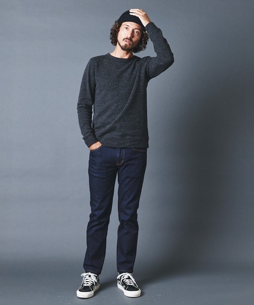 Magine(マージン)の「WOOL TWEED KNITSAW C/N L/S:ウールツイード ニットソー ロングスリーブ 22AW(Tシャツ/カットソー・メンズ・チャコールグレー/ネイビー/オリーブ・44/46/48)」の10枚目の写真