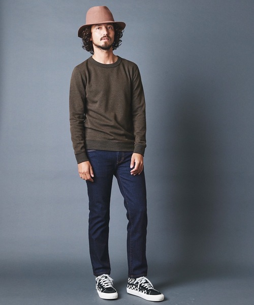 Magine(マージン)の「WOOL TWEED KNITSAW C/N L/S:ウールツイード ニットソー ロングスリーブ 22AW(Tシャツ/カットソー・メンズ・チャコールグレー/ネイビー/オリーブ・44/46/48)」の8枚目の写真