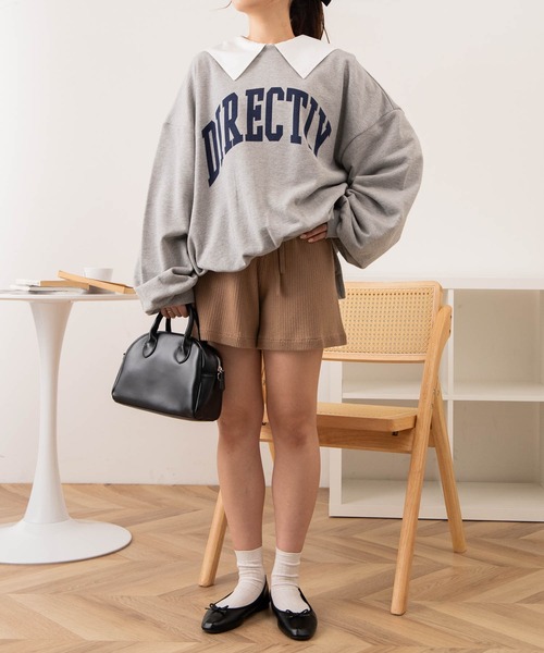 WEGO（ウィゴー）の「WEGO/リブニットショートパンツ（その他パンツ・レディース・ベージュ/アイボリー・FREE）」の7枚目の写真