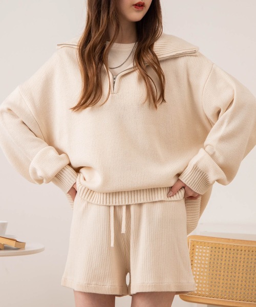 WEGO（ウィゴー）の「WEGO/リブニットショートパンツ（その他パンツ・レディース・ベージュ/アイボリー・FREE）」の18枚目の写真