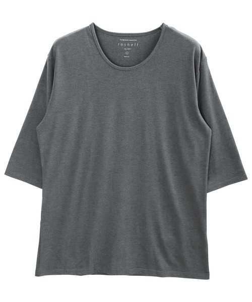 roshell（ロシェル）の「ストレッチ クルーネック無地五分袖Tシャツ（Tシャツ/カットソー・メンズ・ブラック/ネイビー/ホワイト/チャコールグレー・SMALL/X-LARGE/MEDIUM/XX-LARGE/LARGE）」の11枚目の写真