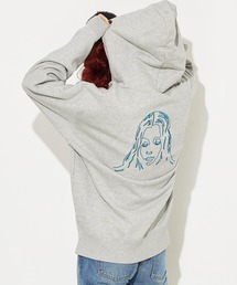 X-girl | EMBROIDERED FACE SWEAT HOODIE(パーカー)
