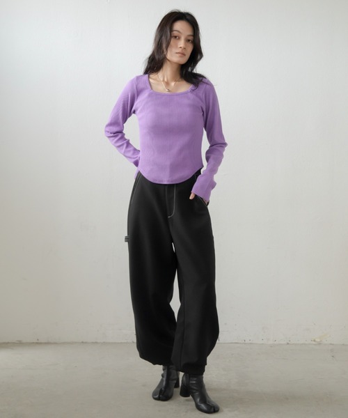 VACANCY（ヴァカンシー）の「ペインター2wayステッチストレートパンツ（その他パンツ・レディース・ホワイト/ブラック・FREE）」の17枚目の写真