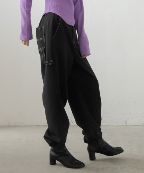 VACANCY（ヴァカンシー）の「ペインター2wayステッチストレートパンツ（その他パンツ・レディース・ホワイト/ブラック・FREE）」の12枚目の写真