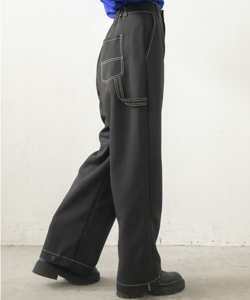 VACANCY（ヴァカンシー）の「ペインター2wayステッチストレートパンツ（その他パンツ・レディース・ホワイト/ブラック・FREE）」の3枚目の写真